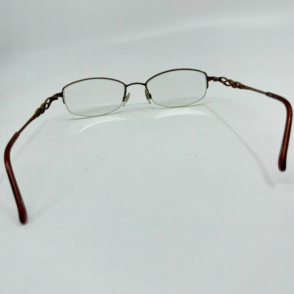 Tura MOD. 597 brN 51-18-130 Auburn‎ Brown Metal Half Rim Eyeglasses Frame H11122